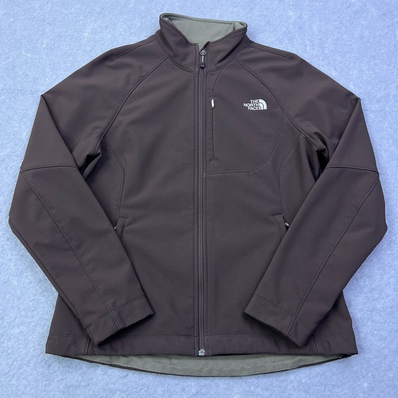 North Face Jacket Women's Large Brown Apex Bionic Fleece Lined Full Zip Layer - Picture 1 of 13
